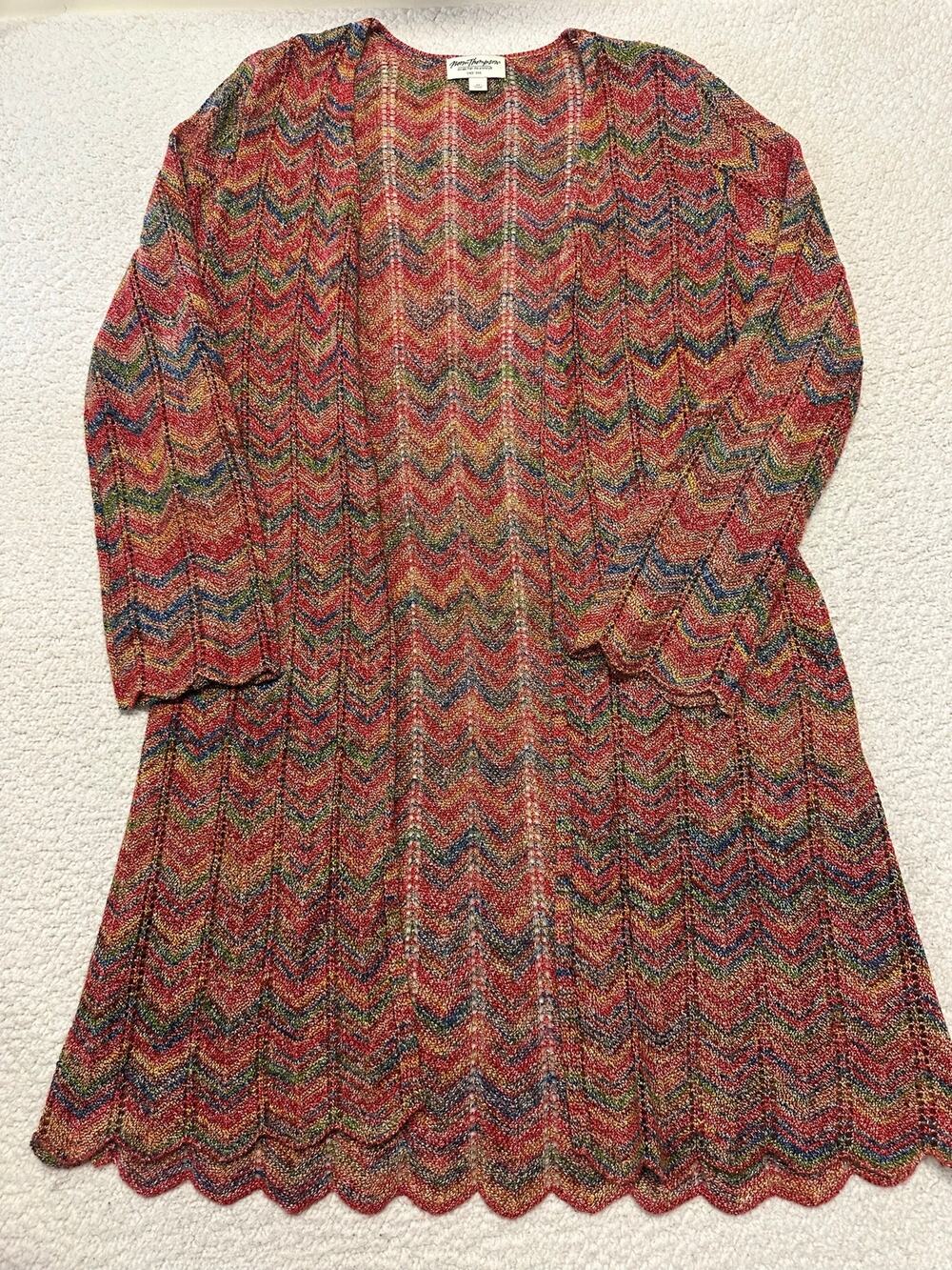 Norm Thompson Womens Open Knit Sweater Medium